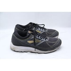Brooks Addiction 13 Running Shoes Men's Size 8 B Narrow Black Metallic Gold Walk